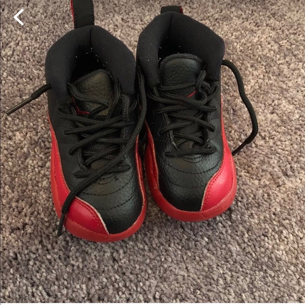 Baby Js red/black jordans